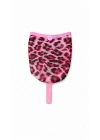 Pembe Leopar Desen Yelpaze