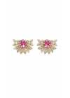 Pembe Taş Detay Yarım Küpe