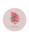 Pembe Yaprak Desen Yelpaze