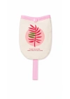 Pembe Yaprak Desen Yelpaze