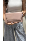 Pembe Zincir Askılı Kadın Clutch & Portföy Çanta