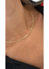 Taş İşleme Halka Detay Choker Kolye