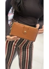 Telefon Bölmeli Taba Rengi Cüzdan