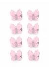 Toz Pembe Kelebek Saç Küpesi