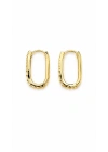 Üçgen Çıkıntılı Gold Küpe
