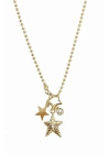 Yıldız Figür Top Zincir Gold Kadın Kolye (49cm)