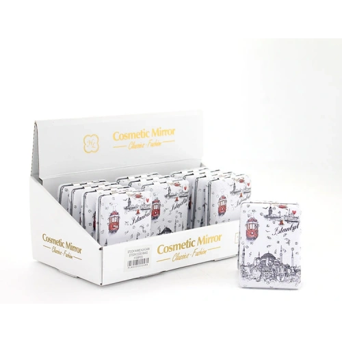 Taşlı İstanbul Tasarımı El Aynası Kalın Model 10