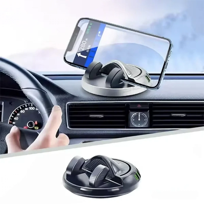 360° Dönebilen Yapışkanlı Numaratörlü Araç Telefon Tutucu