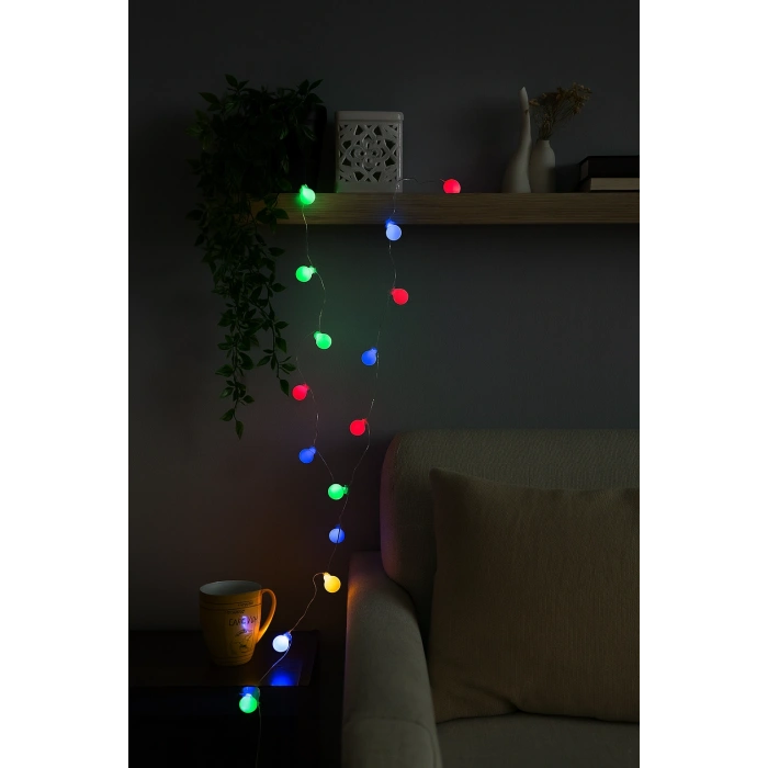 5m 28 Led RGB Işık Şeffaf Kablo Fişli Eklemeli