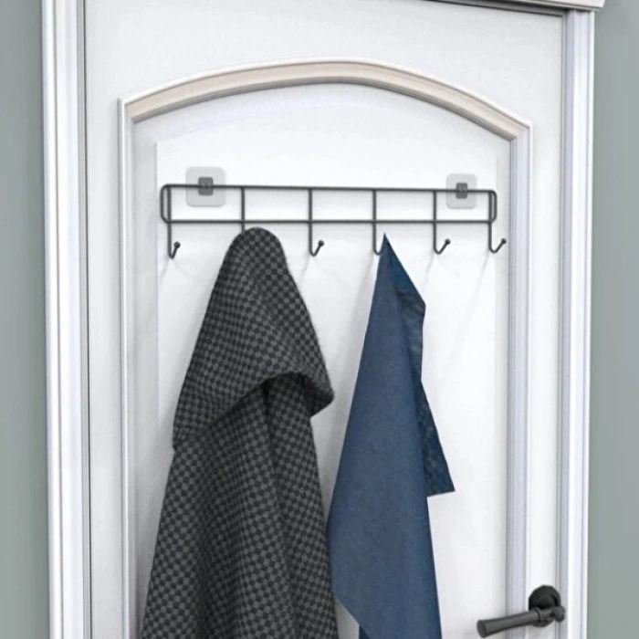 6lı Yapışkanlı Kapı Arkası Askı