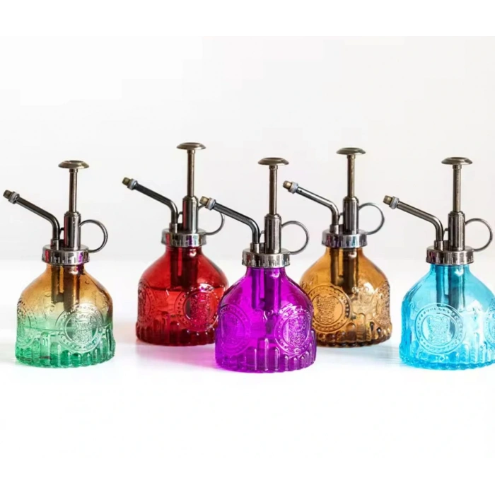 Retro Renkli Püskürtmeli Cam Şişe