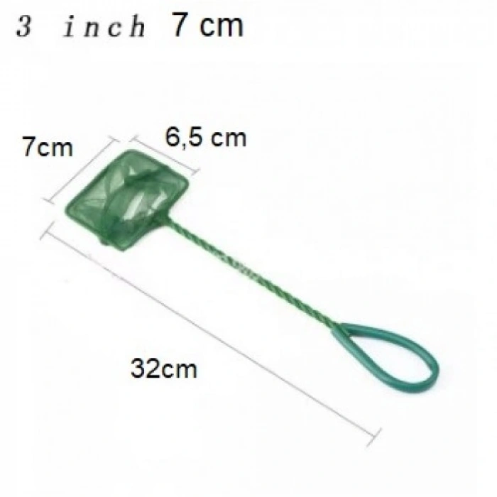 3 İnç Akvaryum Balık Kepçesi 7 cm – Mini Boy Uzun Saplı Akvaryum Yakalama Filesi