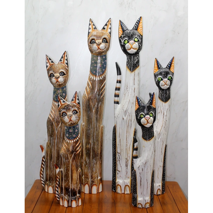 Ahşap 3lü Kedi Seti 1 Metre Model 3