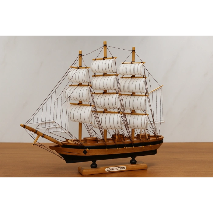 Ahşap Yelken Gemi Model 3