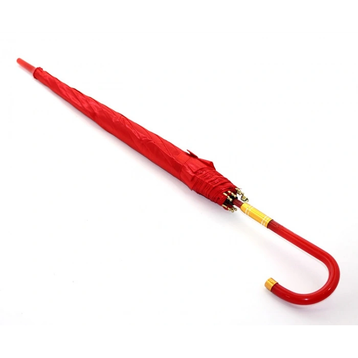 Baston Şemsiye Kırmızı Renk