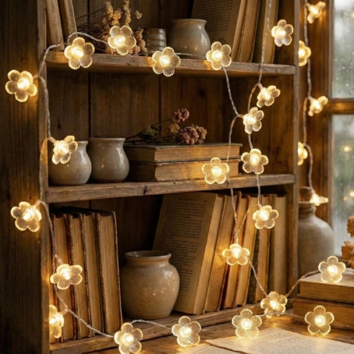 Çiçek Tasarımlı 20 LED USB Aydınlatma