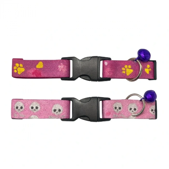 Desenli Zilli Kedi Tasması