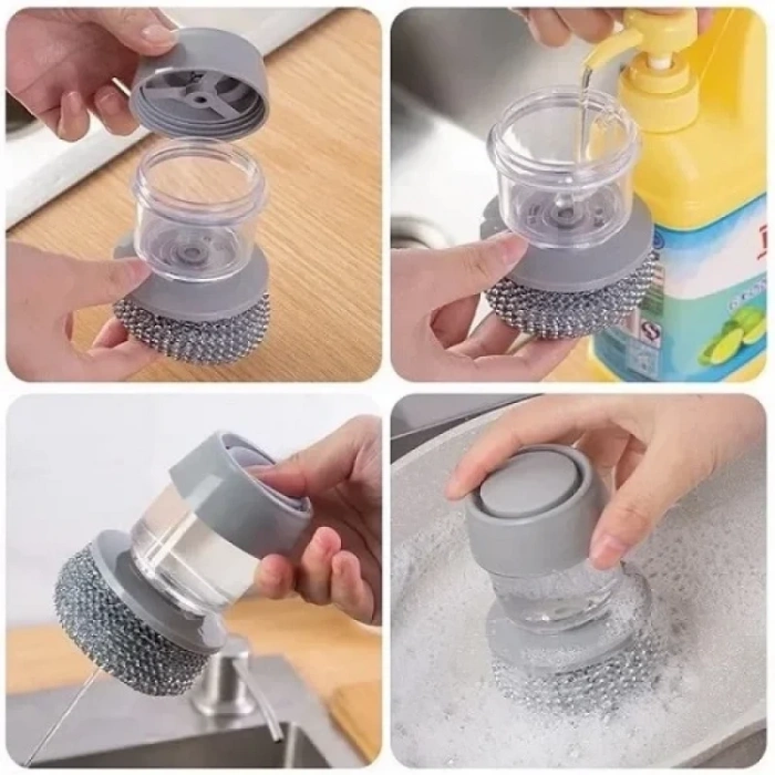 Deterjan Hazneli Telli Bulaşık Fırçası