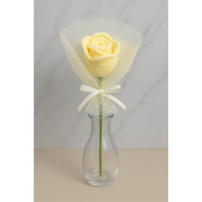 El Örgüsü Tekli Çiçek Buketi