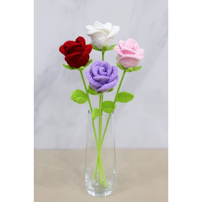 El Örgüsü Tekli Gül