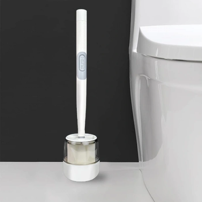 Hazneli Silikon Tuvalet Temizleme Fırçası