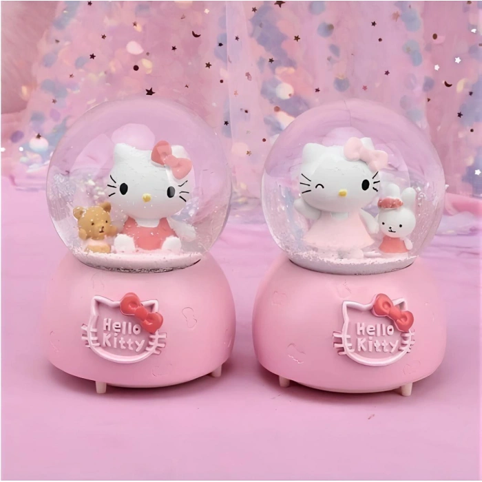 Hello Kitty Işıklı Müzikli Kar Küresi Orta Boy Model 4