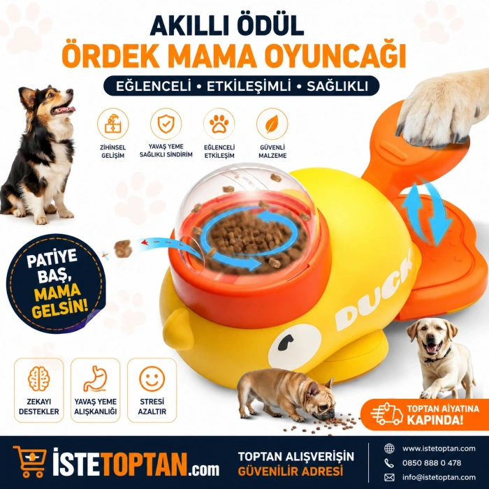 Köpek ve Kedi İçin Ödül Mamalı İnteraktif Zeka Oyuncağı – Kaydırmalı Mama Dağıtıcı