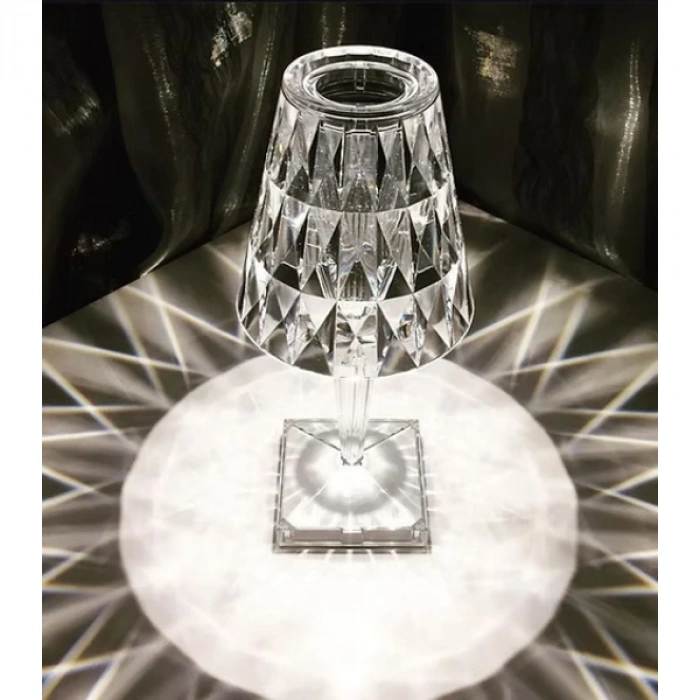 Kristal Abajur LED Kumandalı Ve Dokunmatik Masa Lambası