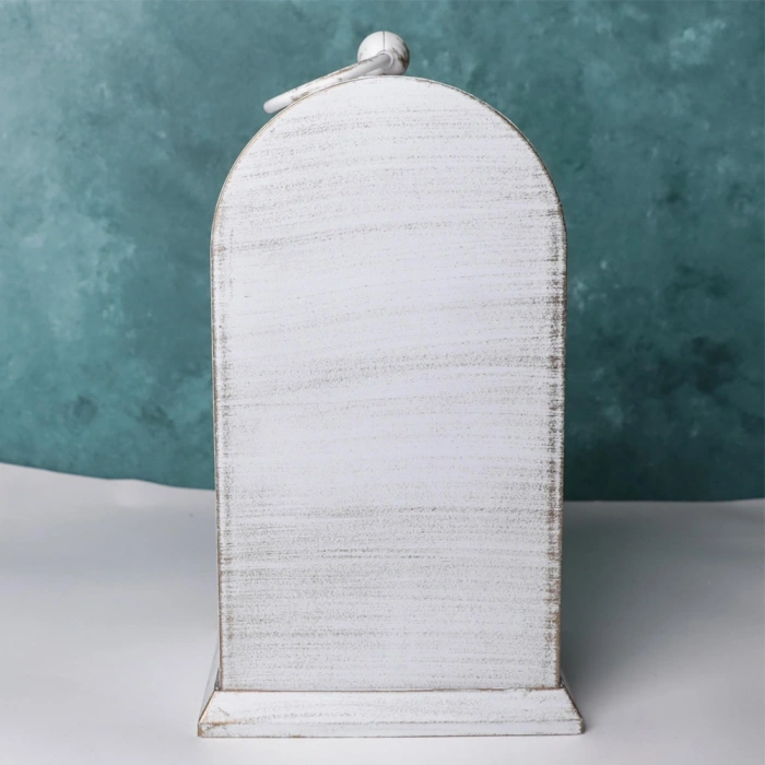 LED Işıklı Eskitme Şömine Saat