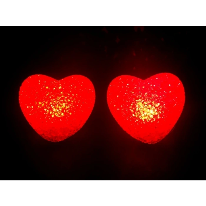 Led Işıklı Kırmızı Kalp Gece Lambası