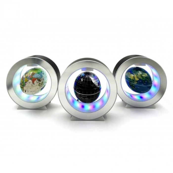 Manyetik Küçük Boy Yuvarlak Ledli Dünya Küre