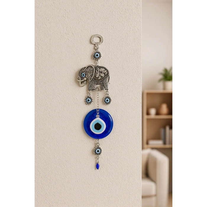Nazar Boncuğu Tekli Fil Askılık