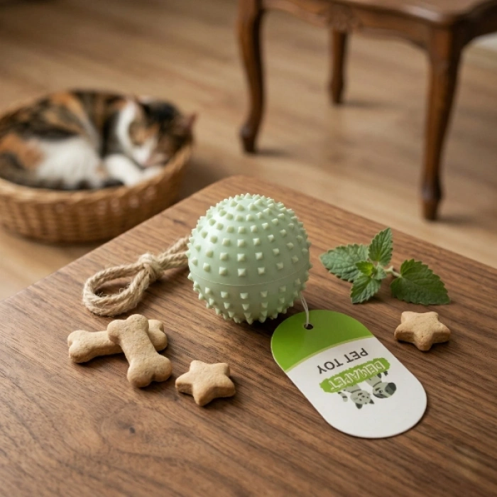 Sesli Dikenli Evcil Hayvan Oyuncak Topu