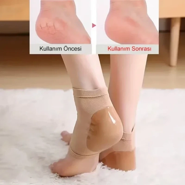 Silikon Topuk Nemlendirici Çorap