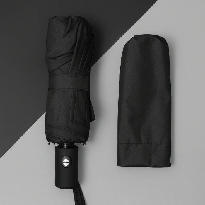 Siyah Kılıflı Otomatik Kompakt Şemsiye