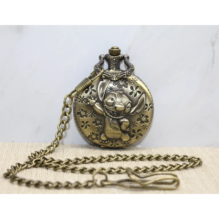 Stitch Tasarımlı Köstekli Saat