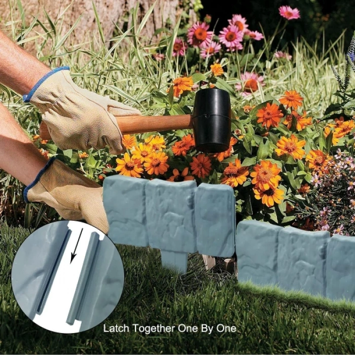 Taş Görünümlü Bahçe Çiti