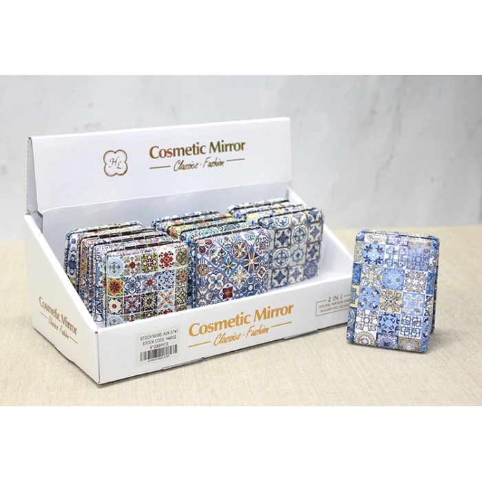 Taşlı El Aynası Dikdörtgen Kalın Model 3