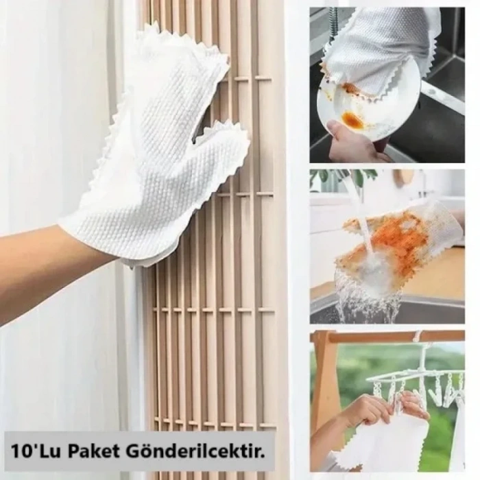 Temizlik Toz Alma Eldiveni 10 Adet