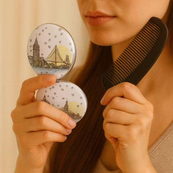 Yöresel Taşlı El Aynası Model 1