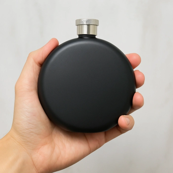 Yuvarlak Tekli Matara Siyah