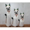 Ahşap 3lü Kedi Seti 50 Cm