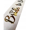 Altın Bride To Be Yazılı Beyaz Kuşak