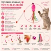 Balık Figürlü Kedi Oltası Oyuncağı – Zilli İnteraktif Kedi Oyun Çubuğu