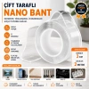 Çift Taraflı Şeffaf Nano Bant 3 Metre x 3 cm – Güçlü Yapışkanlı Kesilebilir Nano Jel Bant