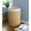 DecoHandy Yuvarlak Bambu Kirli Sepeti