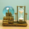 Dekoratif Kar Küresi ve Kum Saati Gold Model