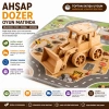 Doğal Ahşap Oyuncak Dozer Kepçeli İş Makinesi Çocuk Oyuncağı