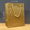 Gold Geometrik Desenli Orta Boy Karton Hediye Çantası