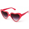 Kalp Taşlı Parti Gözlüğü Kırmızı